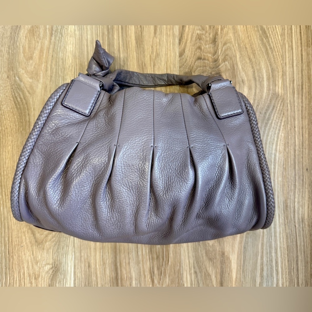 Cole Haan Phoebe Small Triple Zip Satchel in Steeple Gray Pebbled Leather LNC